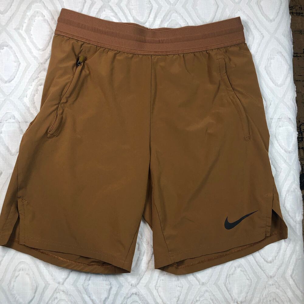 Nike men’s shorts athletic brown draw sting small